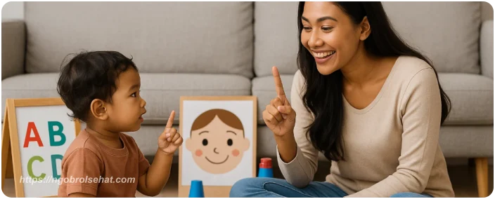 cara melatih anak speech delay dengan benar- ngobrol sehat