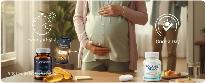 aturan minum folamil genio dan blackmores