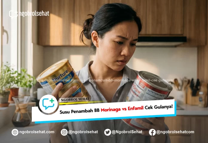 susu penambah bb morinaga vs enfamil cek gulanya - ngobrol sehat